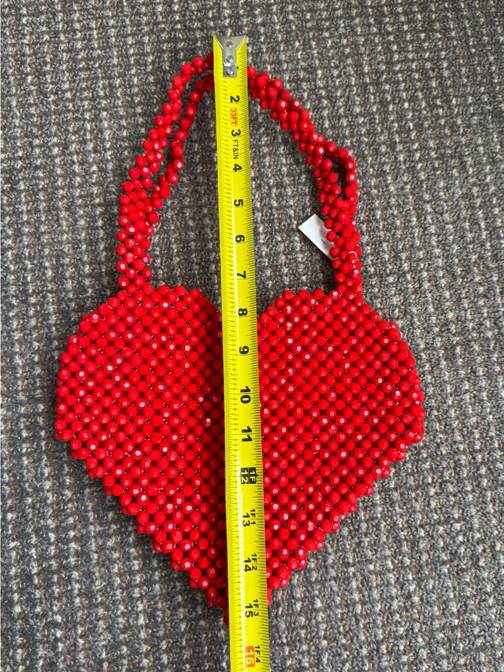 NWT’s Red Beaded Heart Bag - Picture 5 of 5